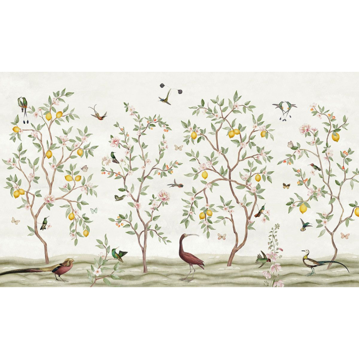 Zitronenbaum Chinoiserie – Weiß