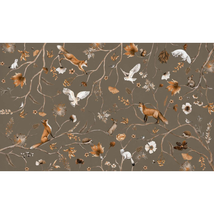 Verspielter Wald – Vintage – Taupe