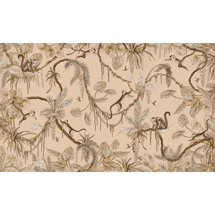 Verspielte Affen – Vintage – Beige