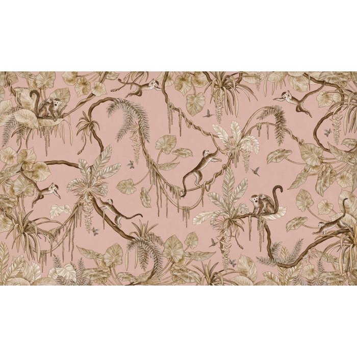 Verspielte Affen – Vintage – Rosa
