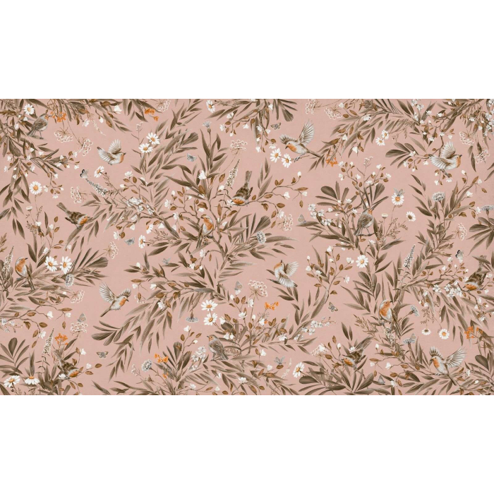 Verspielte Rotkehlchen – Vintage – Rosa